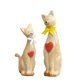 thumbnail image 1 of 2 piezas figura de cerámica de gato pareja, 1 of 3