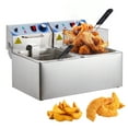thumbnail image 7 of Garvee  2800W Commercial Electric Deep Fryers, 20 L, 2-Baskets, Silver, 7 of 7