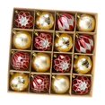 thumbnail image 2 of 16 piezas de adornos navideños de bolas colgantes, manualidades, colgantes, decoraciones navideñas para Acción de y festividades. Oro rojo, 2 of 8