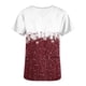 thumbnail image 4 of Fiudx Liquidación de Ahorros de Verano Top de Enfermera con Bolsillo y Manga Corta con Estampado Navideño y Cuello En V para Mujer, 4 of 5