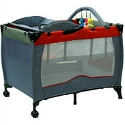 Incredible 2 Level Fullsize Play Yard with Changing Top - Gray