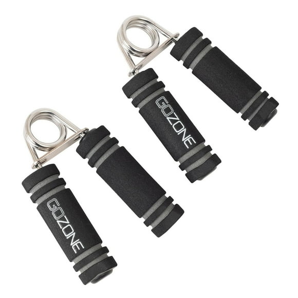 GoZone Padded Hand Grips – Black/Grey, Medium-heavy spring tension