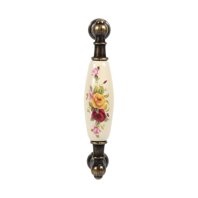 Knob,Vintage Flower Ceramic Bronze Ultimate Comfort