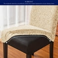 thumbnail image 4 of Subrtex Dining Chair Slipcovers Jacquard Damask Washable Chair Cover, 4 of 6