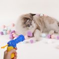 thumbnail image 2 of Pelota de peluche de 10-100 piezas para gatos, pistola de tiro, Juguetes Divertidos para gatos, juguete interactivo de entrenamiento de lanzamiento para mascotas, Mini juegos de tiro creativos para g, 2 of 5