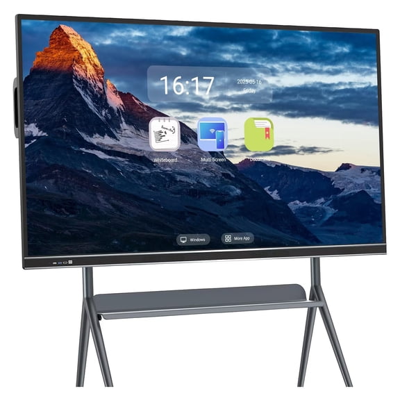 BELNET 75 Inch Smart Board Interactive Display for Boardrooms & Classrooms with Multi-Screen Split View​4k Monitor(Wall-Mounte)