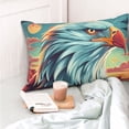 thumbnail image 4 of Salouo Western Style Bald Eagle Pattern Pillow Cases,1PC Pillow Covers with Envelope Closure Decorative Pillow Case for Bed Couch,Pillows Not Included-14"x20", 4 of 6