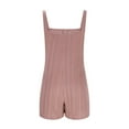 thumbnail image 6 of QATAINLAV Rompers for Women Maternity Clothes Sleeveless Ribbed Knit Short Jumpsuits Loose Comfy Pregnancy Casual Outfits with Pockets, Pink, L, 6 of 8