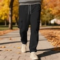 thumbnail image 2 of Mens Pants Casual Mens Slacks Casual Cargo Pants With Multiple Pockets Loose Fit Straight Leg Comfortable Trousers for Autumn Winter Daily Wear, 2 of 5