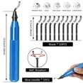 thumbnail image 2 of HLONK Deburring Tool Kit with 10 Extra Blades and 1 Handle Alloy Burr Removal Tool Multifunctional Burr Edges Removing Hand Tool for Handicrafts Sewing Plastic, 2 of 11