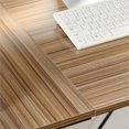thumbnail image 4 of Pemberly Row 47'' Solid Wood Brown Wide Reversible Desk with 2 Shelves, 4 of 8