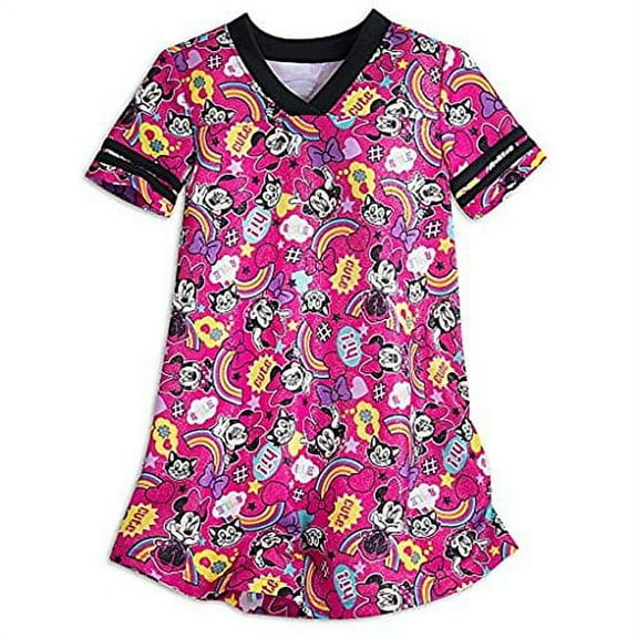Minnie Mouse Girl's Hashtag Figaro Nightgown, Nightshirt, Size 3