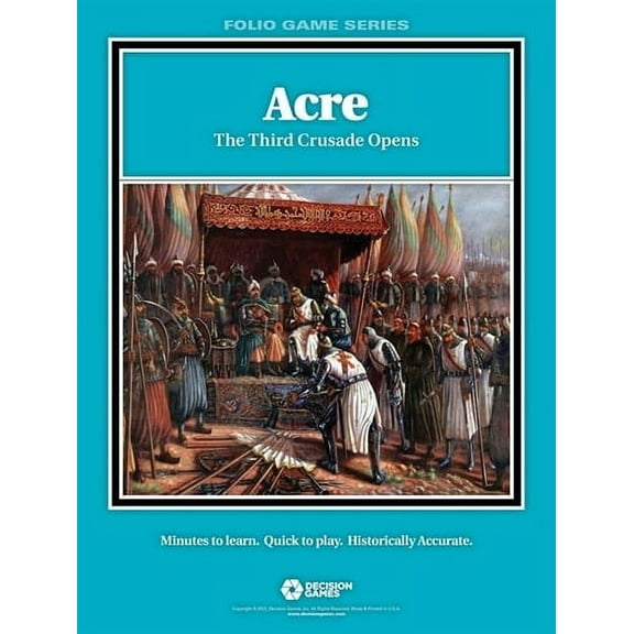 Decision Games Acre The Third Crusade Opens Medieval Folio Game Series DCG 1619