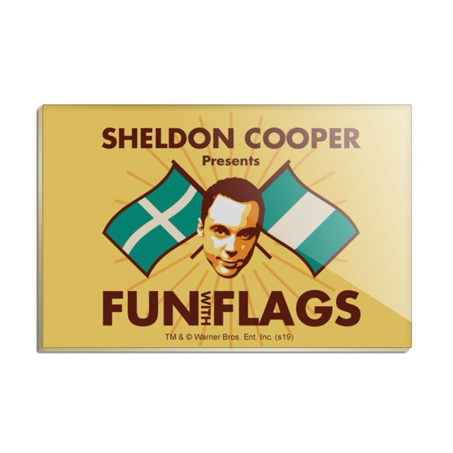 Big Bang Theory Sheldon Cooper Fun with Flags Rectangle Acrylic Fridge