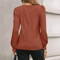 thumbnail image 4 of SUNBS Long Sleeve Shirts for Women Business Casual Tops Dressy Blouses Crewneck Trendy Clothes, 4 of 8