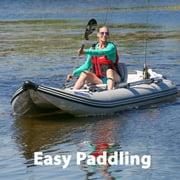 Sea Eagle 437ps PaddleSki Inflatable 1-2 Person Catamaran Boat – Paddle, Motor, Fish, or Sail – 4-in-1 Inflatable Watercraft – Self Bailing - Start Up Package