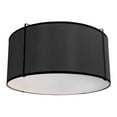 thumbnail image 1 of Dainolite Trapezoid 2-Light 80W Contemporary Fabric Flush Mount Light in Black, 1 of 1