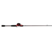 Abu Garcia Black Max Baitcast Fishing Combo, 66 Medium Rod, Right/Left Handed Reel