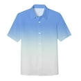 thumbnail image 3 of Dress Shirt Boys 7-8 Years Short Sleeve Button Down Gradient Shirt Dress Shirts Summer Casual Clothes, 3 of 4