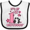 thumbnail image 3 of Inktastic It's My First Birthday with Panda Bear Girls Baby Bib, 3 of 4