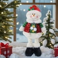 thumbnail image 1 of Adornos navideños, adornos navideños, regalos navideños, muñeco navideño con patas retráctiles, muñeco de nieve de pie hecho a mano, decoración navideña para fiestas de invierno, juguete de peluche., 1 of 1