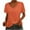 Orange Tops, variant on Jsaierl T Shirts for Women V Neck Summer Casual Short Sleeve Tunic Tops Solid Color Daily Basic Tees