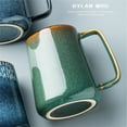 thumbnail image 4 of Extra Large Ceramic Coffee Mug with A Big Handle,Jumbo Tea and Coffee Cup for Office and Home,With Spoon and Wooden Lid,Dishwasher and Microwave Safe(Green), 4 of 9