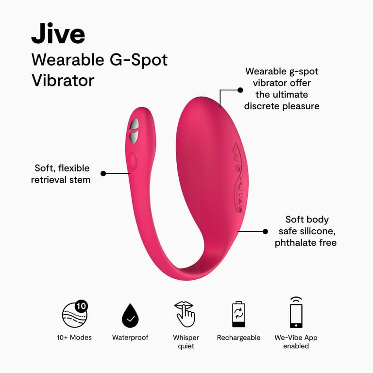 jive sex toy We-Vibe Jive Wearable Internal Massager with Remote and App, Electric Pink