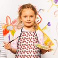 thumbnail image 2 of Red Strawberry Plants White Pattern Kids Aprons for Girls and Boys,Adjustable Neck Strap Toddler Aprons for Kids Cooking Baking, 2 of 6