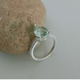 thumbnail image 2 of Green Amethyst Ring, 925 Sterling Silver Ring, Pear Cut Green Amethyst Ring, 13x9 mm Amethyst, Wedding Ring, Engagement Ring, Ring for Gift, 2 of 3
