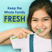 Dr. Fresh Brand Kids Toothbrush with Non-Slip Handle, Tongue Cleaner, Soft Bristles, 5 Count