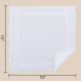thumbnail image 4 of Men's Handkerchiefs 100% Cotton Solid White with Stripe Large Classic Hankies Bulk Set, 4 of 6