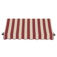 thumbnail image 2 of Awntech 6.38 Ft Charleston Sloped Fixed Awning with Scrolled Iron Arms (76.5in x 24in x 36in), Burgundy/Tan Stripe, 2 of 2