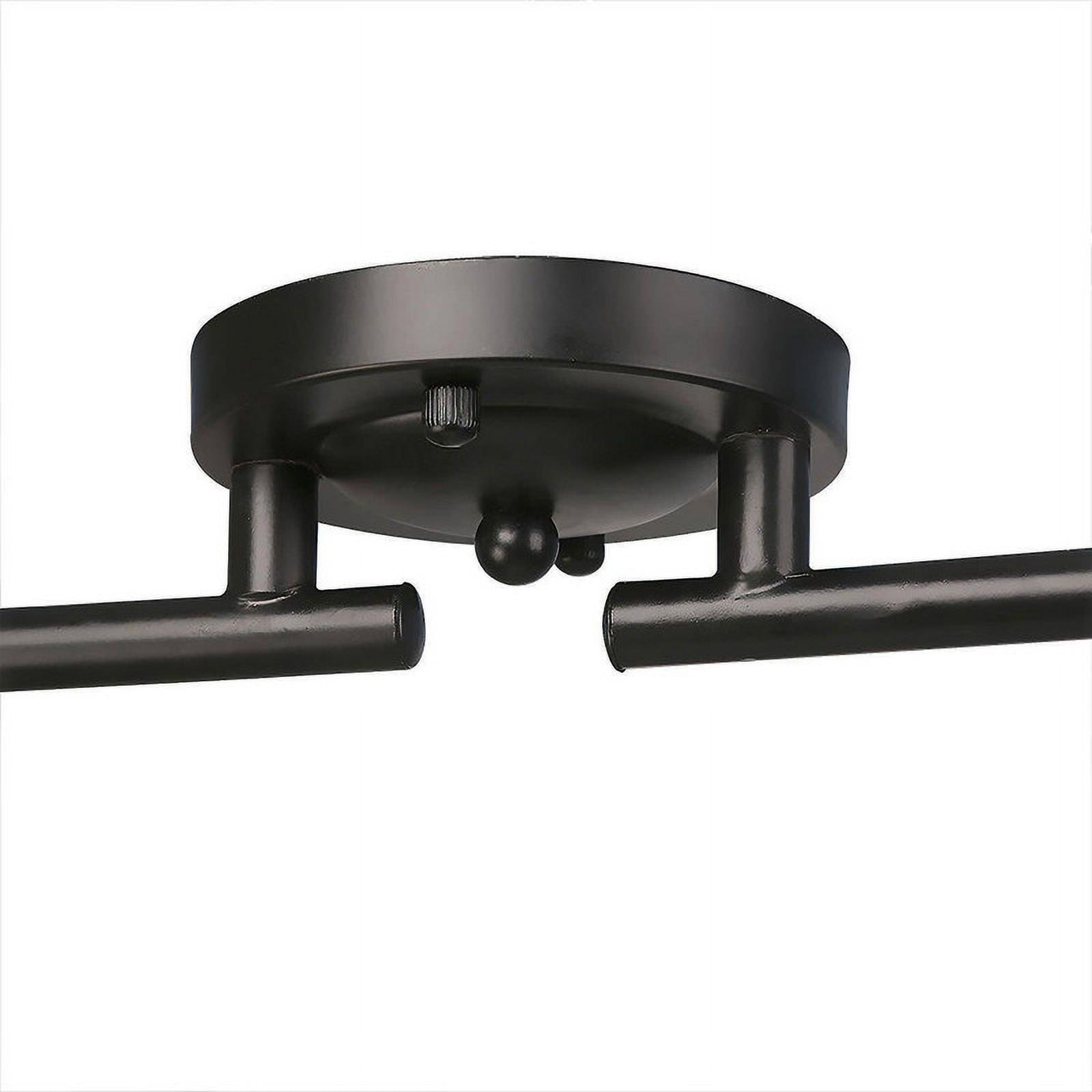 LNC 4-Light Matte Black Track Lighting, Adjustable Ceiling Fixture, E26, Dimmable