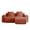 Red, variant on Streamlined Design Modular 2 Seat L Shape Sectional Boneless Sofa with French Edge Piping, No Assembly Required, 2-Seat Sofa Couch with Throw Pillows and 1 Movable Ottoman, Velvet Fabric Light Camel