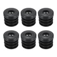 thumbnail image 1 of Unique Bargains 6 Pcs Inserts pour Tubes Ronds avec Filetage M10, pour Tube Rond 30mm/1.18 Pieds OD, Insert de Roulette en Plastique Noir Rond, 1 of 7