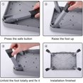 thumbnail image 4 of Non-Slip Step Stool, Rubber Platform Steel 1-Step Ladder, Sturdy Enough Folding Footstool for Adults or Kids, for Kitchen Toilet Camping Office RV, 225 lbs Safe Capacity, 7" Step Stools (Grey), 4 of 5
