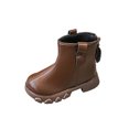 thumbnail image 3 of Ankle Boots for Little and Big Girls Faux Fur Boots Fleece Lined Warm Winter Fashion Footwear Flat Heel Comfortable Sole Lightweight Winter Comfortable Footwear, 3 of 9