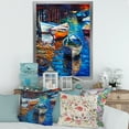 thumbnail image 3 of Boats During Warm Sunset Resting On The Water X 24 in x 32 in Framed Painting Canvas Art Print, by Designart, 3 of 4