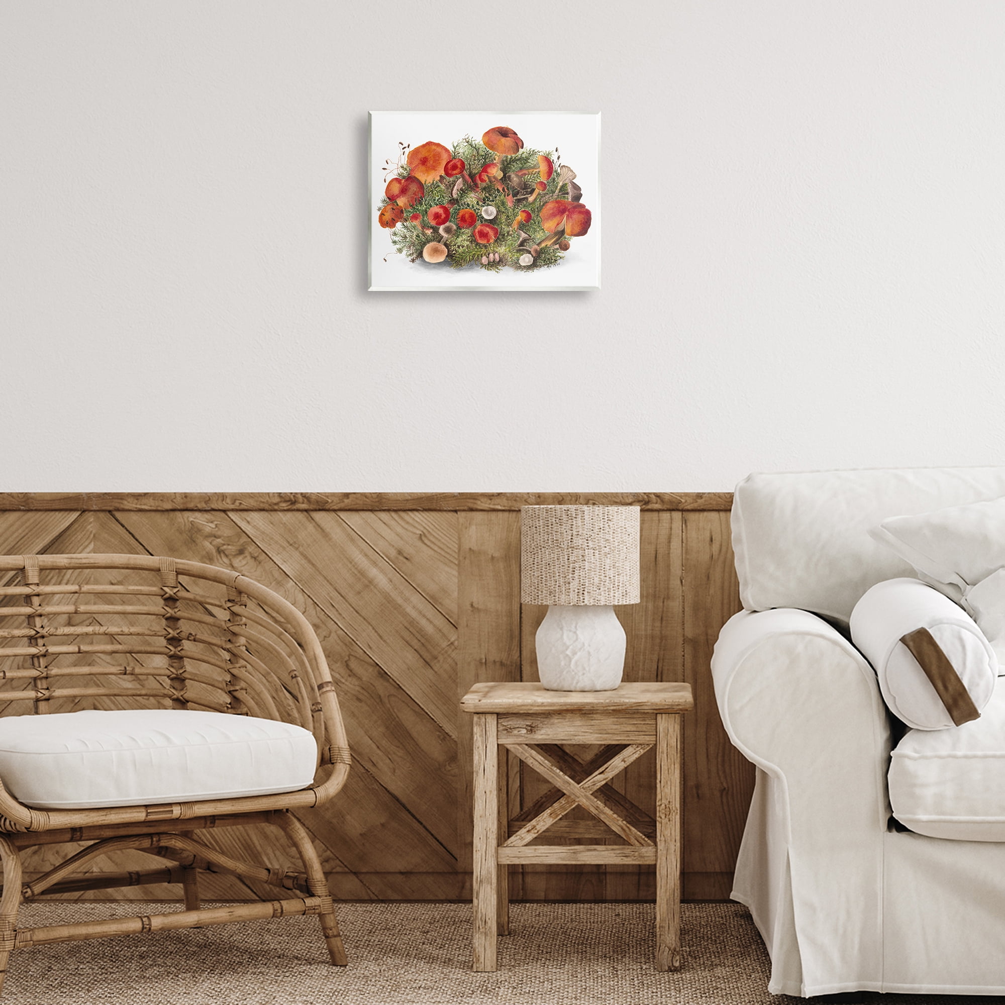 Stupell Industries Rustic Cottage Mushrooms Botanical & Floral Painting Unframed Art Print Wall Art, 14 x 11