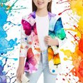thumbnail image 2 of Kids Boys Girls' IColorful Sp Lashed Ink Printed Personality Suit Jacket, 2 of 4