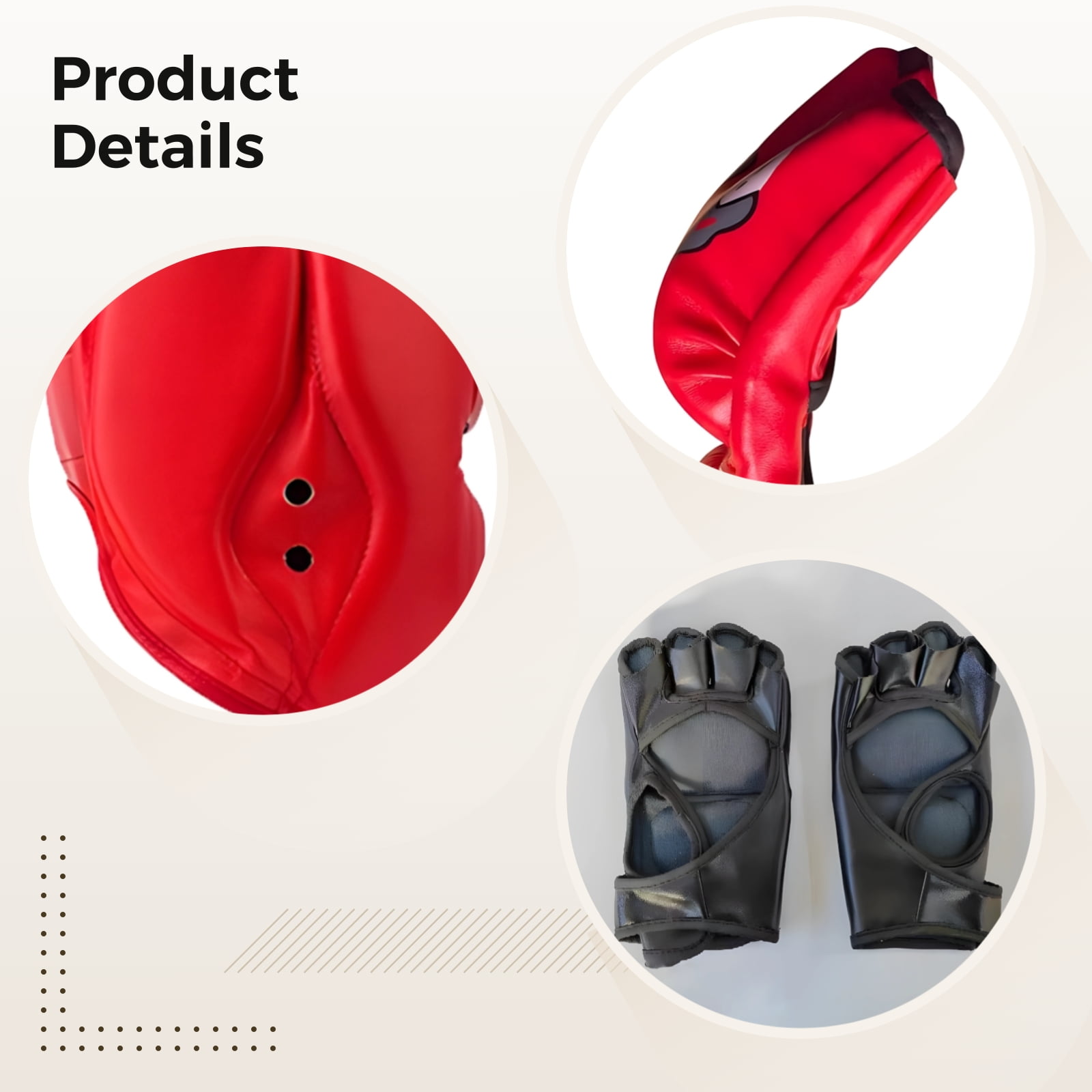 4Pcs Boxing Gloves and Headgear Set for Adults, 2 Pairs Sparring Gloves & 2 Full Face Headgear, PU Leather Protective Training Gear for Men Women