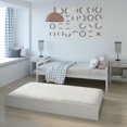 thumbnail image 4 of Costway Twin Size Trundle Daybed Wooden Slat Support Mattress Platform for Kids White, 4 of 10