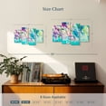 thumbnail image 3 of Elephant Stock Wisteria Flowers Wall Art - Horizontal Multi Panel Canvas - Living Room Wall Decor - Floral And Botanical Multi Panel - Turquoise And Blue Decor - 30" x 18", 3 of 4
