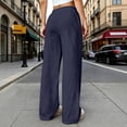 thumbnail image 4 of HKYNLAG Linen Pants Women Wide Leg Palazzo Pants Beach Vacation Outfits Cotton Summer 2026 Flowy Clothes Trousers with Pockets Blue S, 4 of 7