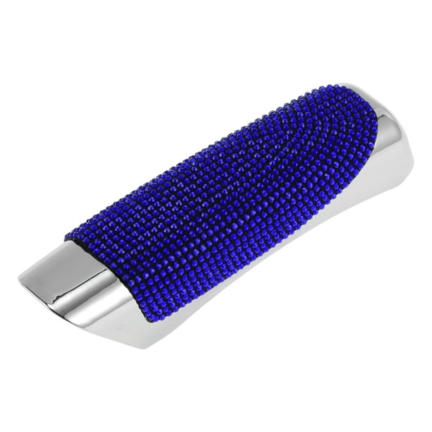 Cubierta de freno de mano de automóvil 1 Pc de Unique Bargains, cubierta de decoración de freno de mano incrustada con piedras de imitación, diseño de piedras de imitación azul