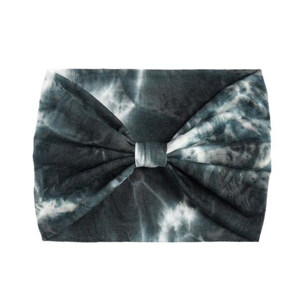 Diadema ancha para mujer, pañuelo para la cabeza con efecto tie-dye, banda para el sudor para niñas, diadema deportiva para entrenamiento Estilo F