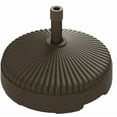 thumbnail image 5 of Outsunny Round Patio Umbrella Base Holder  Heavy Duty Outdoor Umbrella Stand Base  Filled Up to 62lbs with Stand or 51lbs with Water for Garden  Poolside  Brown, 5 of 6