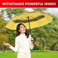 thumbnail image 4 of Paraguas Repelente, resistente al viento, para viajes, lluvia, impermeable, compacto, 4 of 8