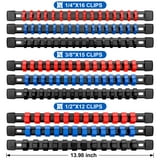 Kusmil 9 PC ABS Socket Organizer Set with 1/2, 3/8, 1/4 Inch Drive ...